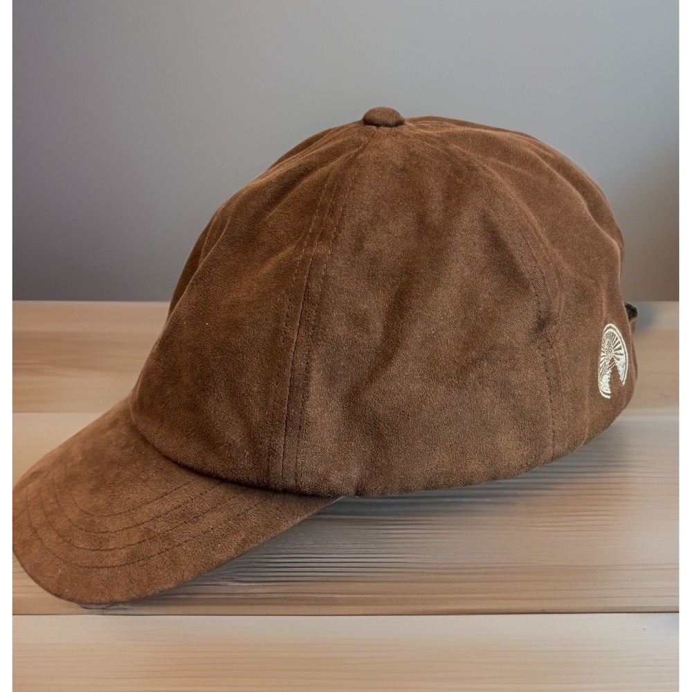 Faux Suede Chocolate Brown Adjustable Baseball Cap Dad Hat